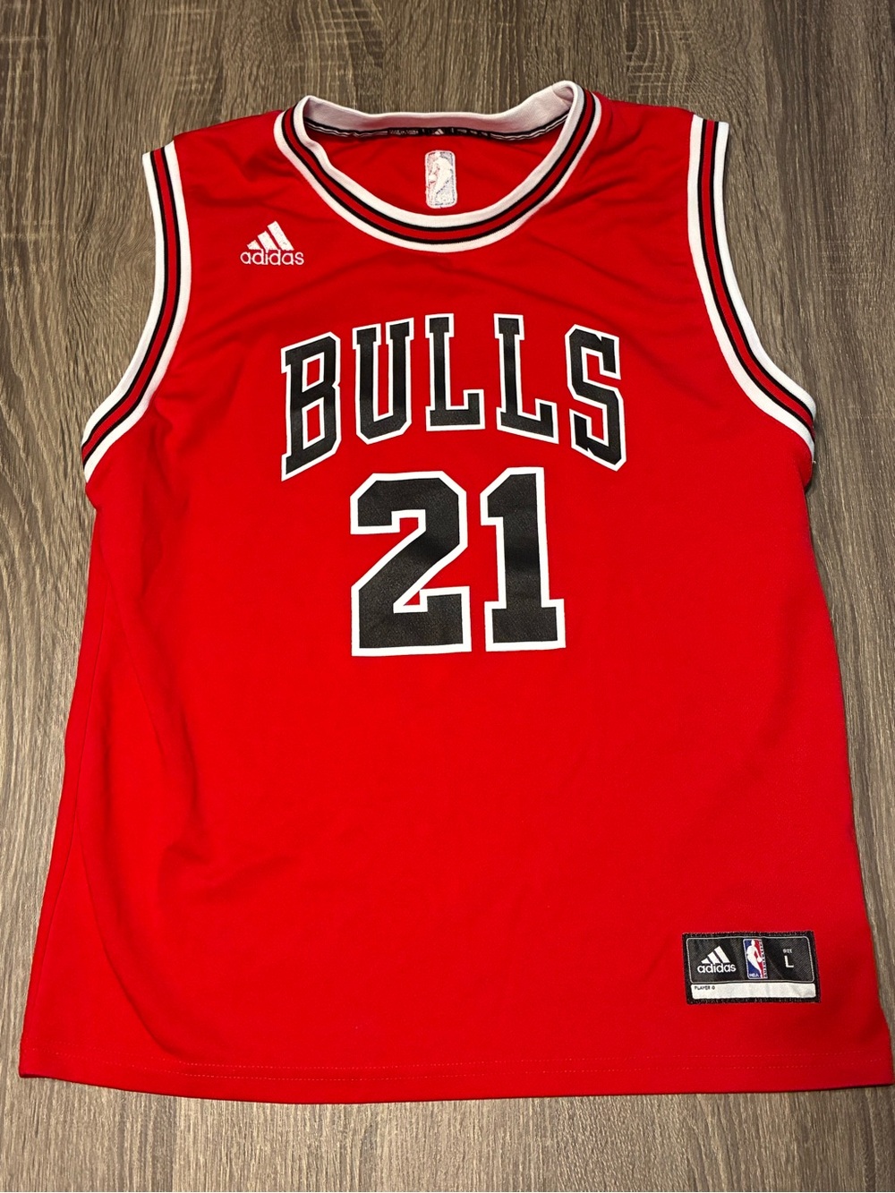 Chicago Bulls Jimmy Butler Adidas #21 Youth Jersey – Size Large – Red – NBA